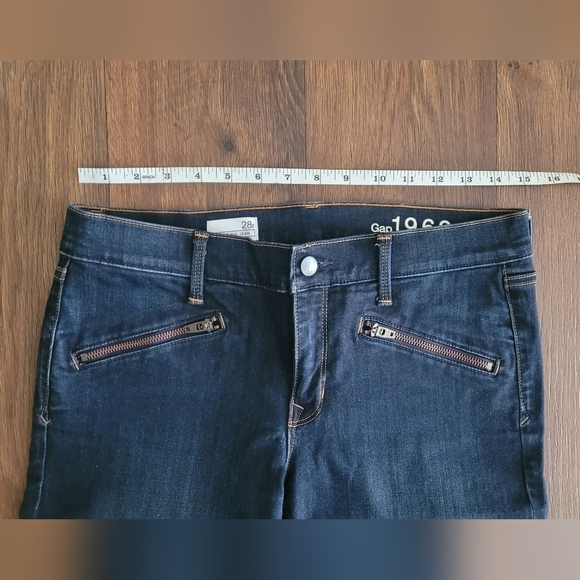 Vtg GAP 1969 legging jean zipper detailed denim Women's size 6R. Blue jean. - Picture 6 of 10